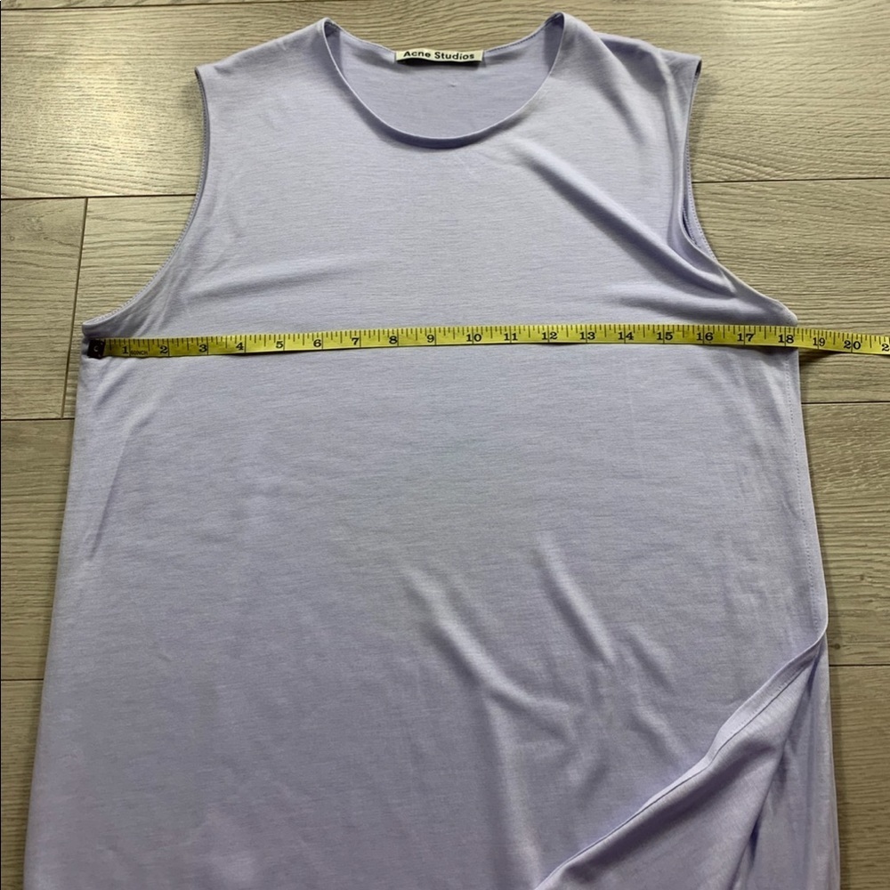 Acne Studio Kaci Tencel Lavender Purple Sleeveless Layered Dress - Picture 8 of 11